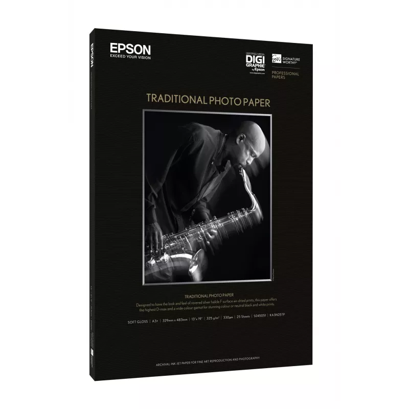 Epson Traditional Photo Paper, DIN A4, 330 g/m², 25 lehte