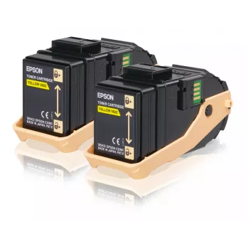 Epson kahepakendiline toonerikassett kollane 7,5k x 2, 7500 lehekülge, kollane, 1 tk