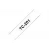 Teip TC Brother TC-201 Must valgel