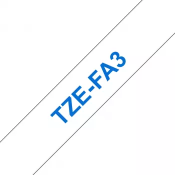 Brother TZE-FA3 sildivalmistuslint sinine valgel