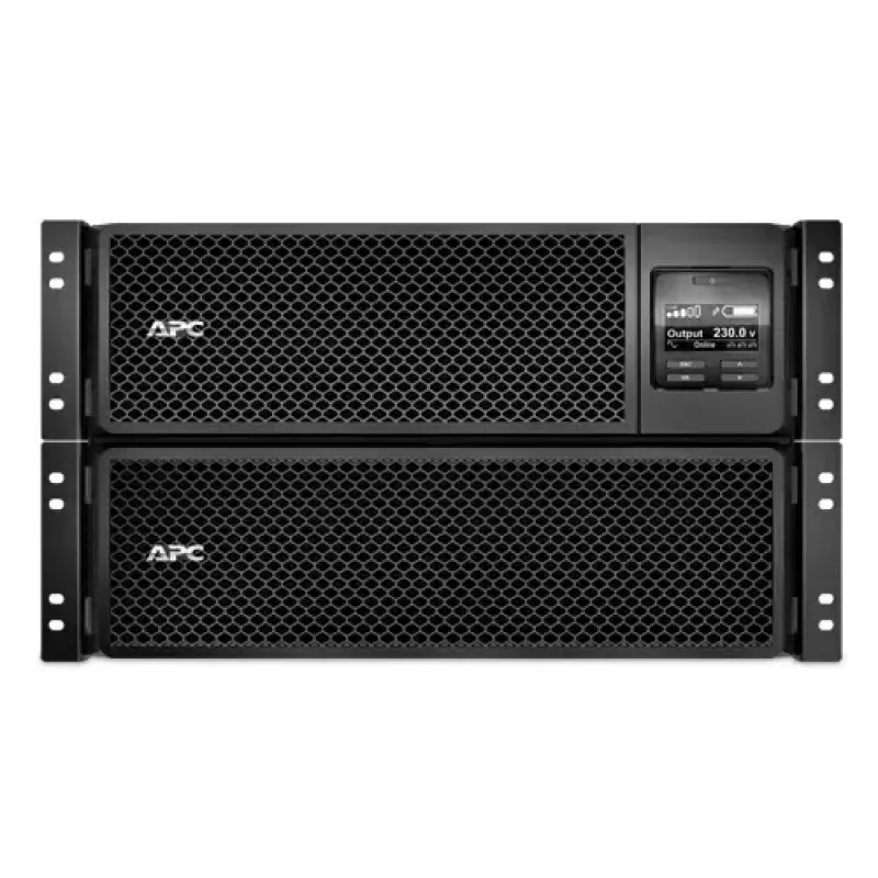 APC Smart-UPS On-Line SRT8KRMXLI - 8kW/VA, 6x C13 + 4x C19 + juhtmega 1-faasiline väljund, riiulisse paigaldatav, sisseehitatud NMC