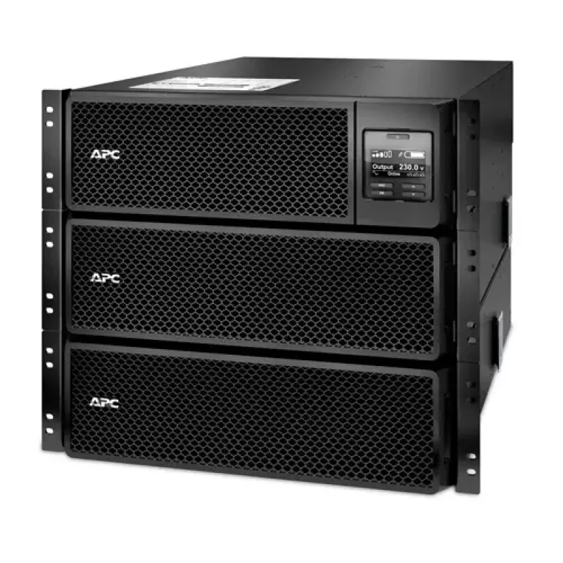APC Smart-UPS On-Line SRT8KRMXLI - 8kW/VA, 6x C13 + 4x C19 + juhtmega 1-faasiline väljund, riiulisse paigaldatav, sisseehitatud NMC