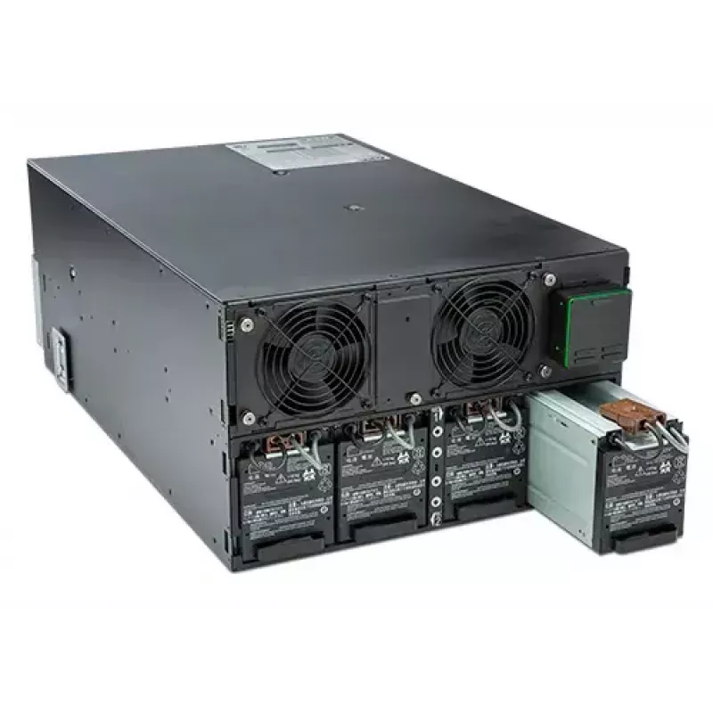 APC Smart-UPS On-Line SRT8KRMXLI - 8kW/VA, 6x C13 + 4x C19 + juhtmega 1-faasiline väljund, riiulisse paigaldatav, sisseehitatud NMC