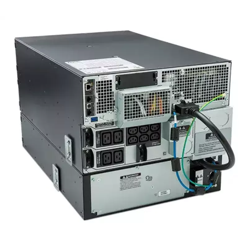 APC Smart-UPS On-Line SRT8KRMXLI - 8kW/VA, 6x C13 + 4x C19 + juhtmega 1-faasiline väljund, riiulisse paigaldatav, sisseehitatud NMC