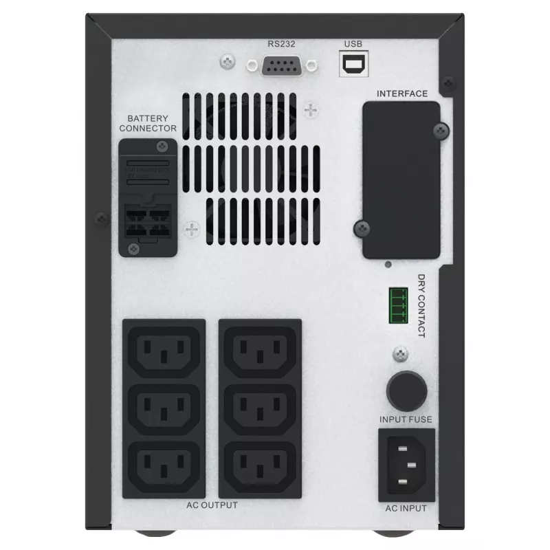 APC Easy UPS 1 faas Line Interactive, 1000VA, torn, 230V, 6 IEC C13 pistikupesa, AVR, kuivkontakt, LCD, ilma võrgukaardi toeta