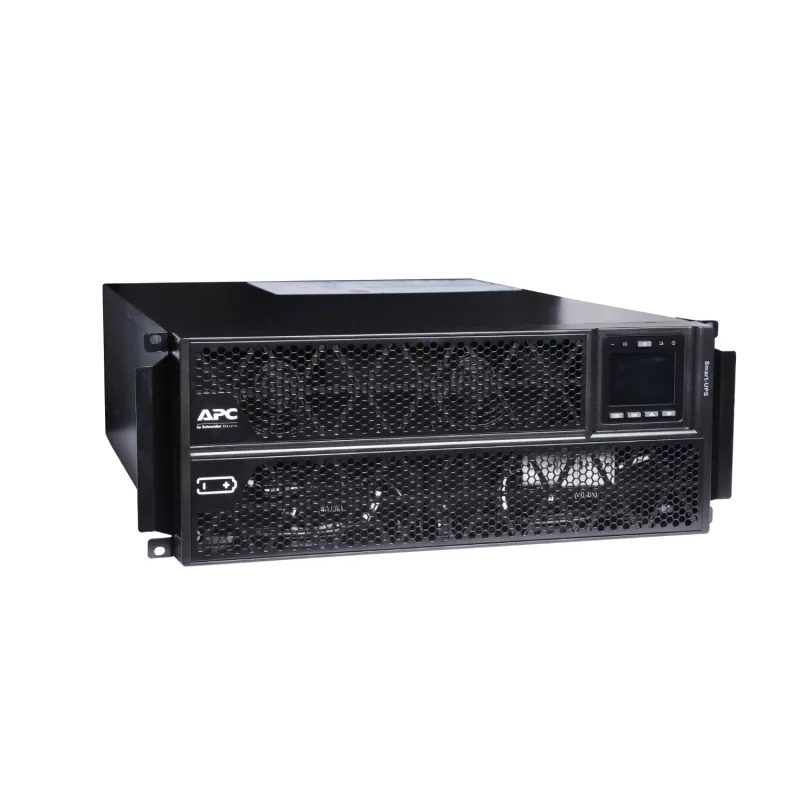 APC Smart-UPS On-Line, 5kVA/5kW, Rack/Torn, 230V, 2x IEC C13+1x IEC C19+Kõvajuhtmega 3-juhtmeline (H+N+E) väljundid, Võrgukaart, Ilma paigaldussiinideta