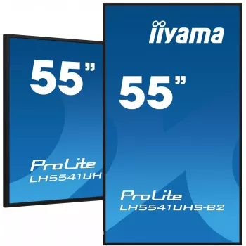 iiyama LH5541UHS-B2 Signage Display Kiosk design 138.7 cm (54.6 tolli) LCD 500 cd/m² 4K Ultra HD Must Sisseehitatud protsessor 24/7