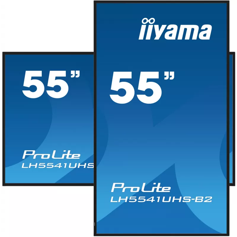 iiyama LH5541UHS-B2 Signage Display Kiosk design 138.7 cm (54.6 tolli) LCD 500 cd/m² 4K Ultra HD Must Sisseehitatud protsessor 24/7