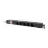 PDU Lanberg PDU-05E-0200-BK 5 vahelduvvoolupistikut 1U Must