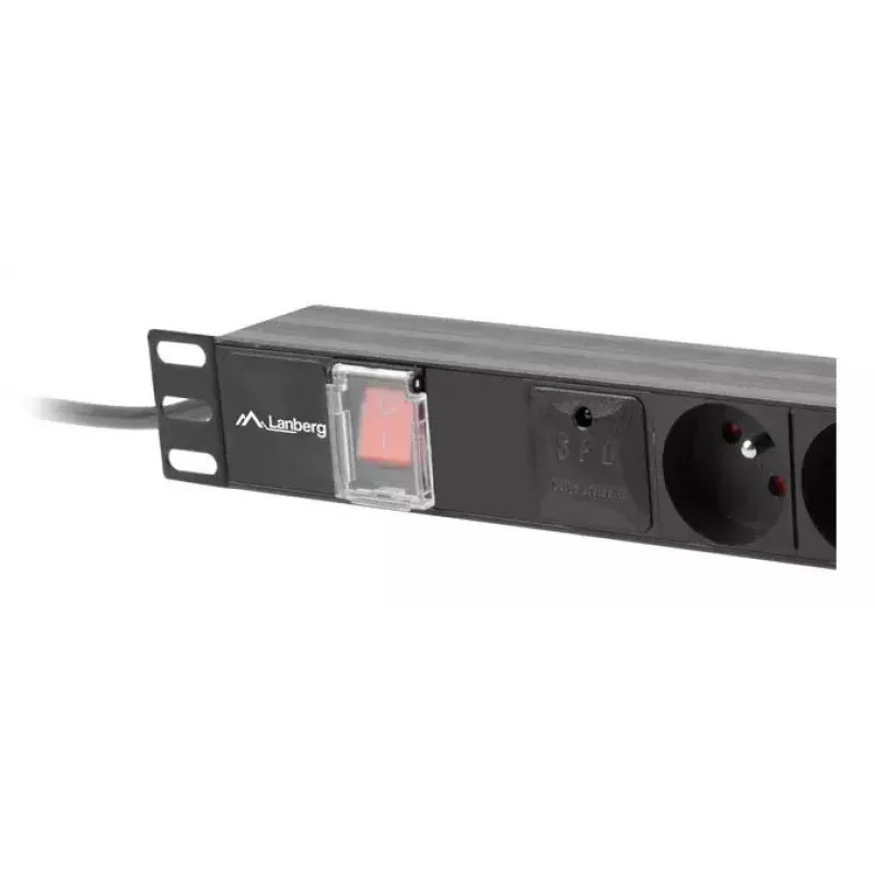 PDU Lanberg PDU-05E-0200-BK 5 vahelduvvoolupistikut 1U Must