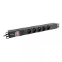 PDU Lanberg PDU-05E-0200-BK 5 vahelduvvoolupistikut 1U Must