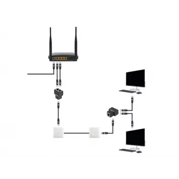 Kaablijaotur Lanberg ADS-RJ45-2RJ45-OS must
