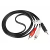 LANBERG helikaabel 3,5 mm isane kuni 2×RCA isane 1,5 m must