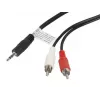 LANBERG helikaabel 3,5 mm isane kuni 2×RCA isane 1,5 m must