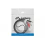 LANBERG helikaabel 3,5 mm isane kuni 2×RCA isane 1,5 m must