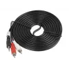 Audio kaabel LANBERG 3.5mm to 2×RCA male, 5 m, Must
