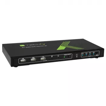 Techly 4-kohaline 1 USB HDMI 4Kx2K IDATA KVM-HDMI4U KVM-lüliti Must