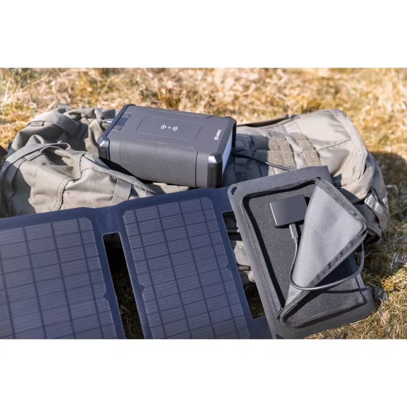Sandberg päikeselaadija 40W QC3.0+PD+DC, välistingimustesse, päikeseenergia, must