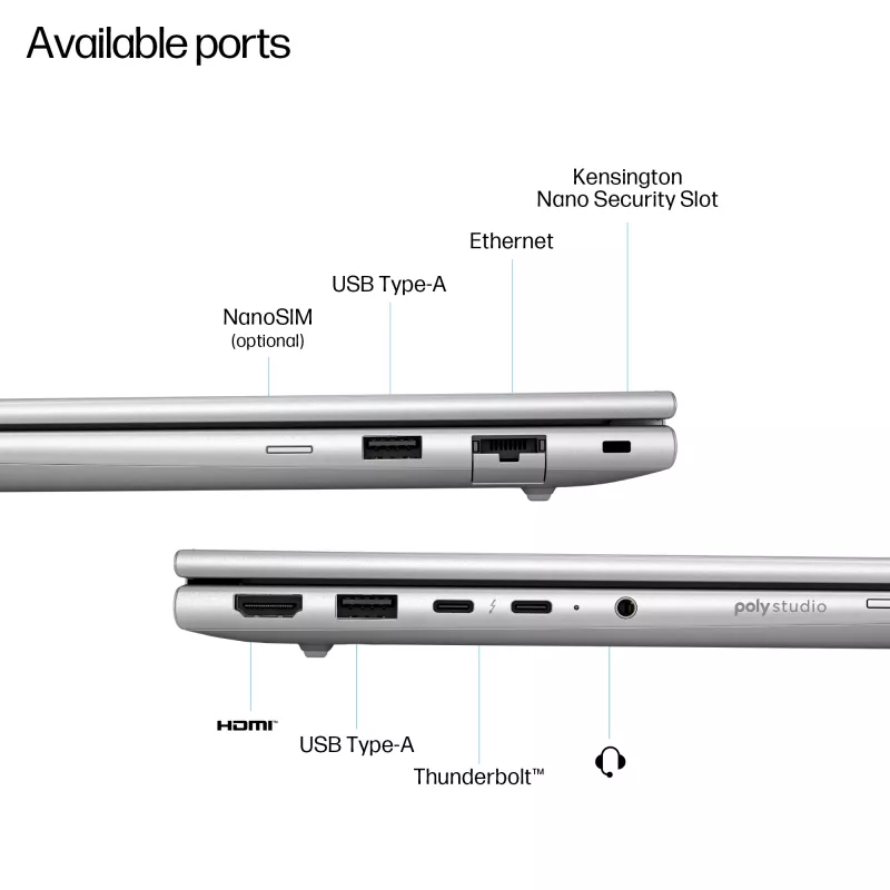HP EliteBook 6 G1a AMD Ryzen™ AI 7 250 sülearvuti 35,6 cm (14 tolli) WUXGA 16 GB DDR5-SDRAM 512 GB SSD Wi-Fi 7 (802.11be) Windows 11 Pro AI PC hõbedane