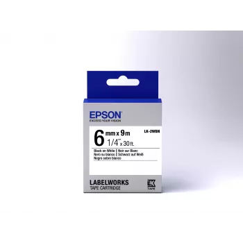 Epson Label Cartridge Standard LK-2WBN Must/Valge 6mm (9m)