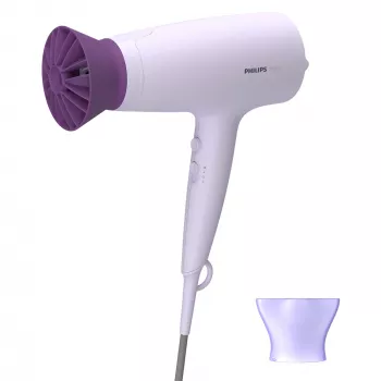 Föön Philips BHD341/10 2100 W, lilla, 6 kiirust, 6 kuumusastet, jaheda õhu puhumine, koondusotsik