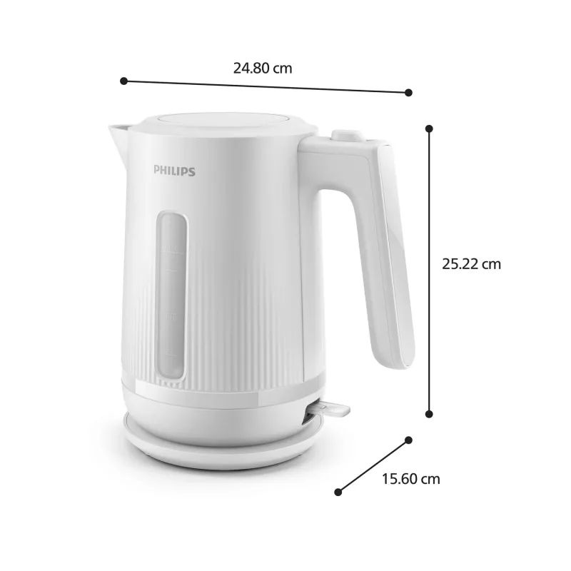 Philips 3000 seeria veekeetja, 1,7 L, 2200 W, valge, plastik, ülekuumenemiskaitse, juhtmevaba