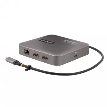 StarTech.com USB-C dokkimisjaam, Kahekordne 4K 60Hz HDMI, ühildub Macbook Pro (M1/M2/M3/M4) ja Windowsiga, USB-A/USB-C 10Gbps jaotur, 100W toide, GbE, SD, 56 cm kaabel