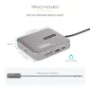 StarTech.com USB-C dokkimisjaam, Kahekordne 4K 60Hz HDMI, ühildub Macbook Pro (M1/M2/M3/M4) ja Windowsiga, USB-A/USB-C 10Gbps jaotur, 100W toide, GbE, SD, 56 cm kaabel