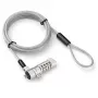 Techly Combination Notebook Security Padlock for Nano Slot, 1.8 m, Kombinatsioonilukk, Metall, Teras, Hõbedane