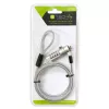 Techly Combination Notebook Security Padlock for Nano Slot, 1.8 m, Kombinatsioonilukk, Metall, Teras, Hõbedane