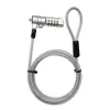 Techly Combination Notebook Security Padlock for Nano Slot, 1.8 m, Kombinatsioonilukk, Metall, Teras, Hõbedane