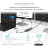 StarTech.com USB-C–kahe HDMI-adapter – USB-C või A kaheks HDMI-ks – 4K 60 Hz – 100 W toiteedastus läbi – 30 cm sisseehitatud kaabel – USB–HDMI mitme monitori konverter sülearvutile – TAA