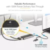 StarTech.com USB-C–kahe HDMI-adapter – USB-C või A kaheks HDMI-ks – 4K 60 Hz – 100 W toiteedastus läbi – 30 cm sisseehitatud kaabel – USB–HDMI mitme monitori konverter sülearvutile – TAA