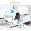 StarTech.com USB-C–kahe HDMI-adapter – USB-C või A kaheks HDMI-ks – 4K 60 Hz – 100 W toiteedastus läbi – 30 cm sisseehitatud kaabel – USB–HDMI mitme monitori konverter sülearvutile – TAA