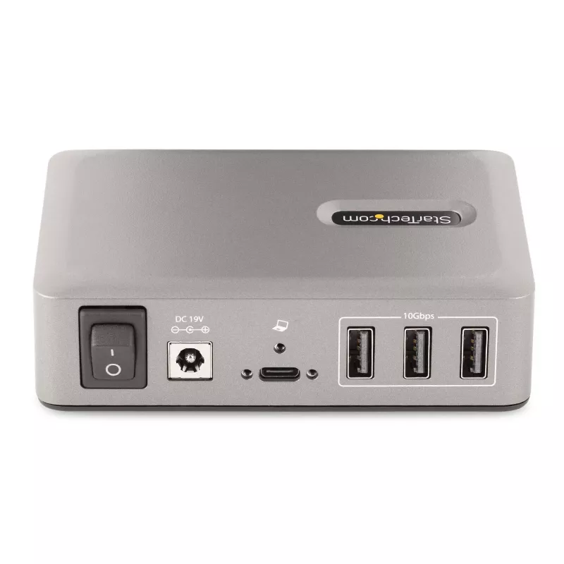 StarTech.com 10-pordiline USB-C jaotur – 8x USB-A / 2x USB-C – toitega koos 65 W toiteplokiga – USB 3.1 10 Gbit/s – laua-/sülearvuti USB-jaotur koos USB-IF sertifitseeritud 3 jala pikkuse lukustuskaabliga, USB-C jaotur