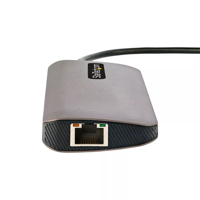 StarTech.com USB C mitmepordiadapter, 4K 60Hz HDMI video, 3 tk 5Gbps USB-A jaotur, 100W USB Power Delivery läbivool/GbE/SD/microSD, 12 inch/30cm kaabel, kaasaskantav sülearvuti dokkimisjaam