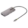 StarTech.com USB C mitmepordiadapter, 4K 60Hz HDMI video, 3 tk 5Gbps USB-A jaotur, 100W USB Power Delivery läbivool/GbE/SD/microSD, 12 inch/30cm kaabel, kaasaskantav sülearvuti dokkimisjaam