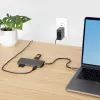 StarTech.com USB C mitmepordiadapter, 4K 60Hz HDMI video, 3 tk 5Gbps USB-A jaotur, 100W USB Power Delivery läbivool/GbE/SD/microSD, 12 inch/30cm kaabel, kaasaskantav sülearvuti dokkimisjaam