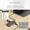 StarTech.com USB C mitmepordiadapter, 4K 60Hz HDMI video, 3 tk 5Gbps USB-A jaotur, 100W USB Power Delivery läbivool/GbE/SD/microSD, 12 inch/30cm kaabel, kaasaskantav sülearvuti dokkimisjaam