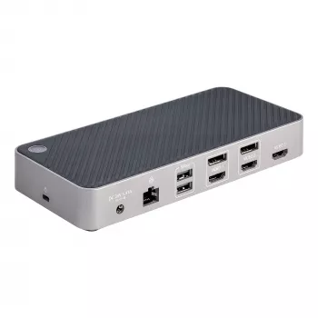StarTech.com USB-C kolme monitori dokkimisjaam - HDMI/DP kolmekordne 4k USB-C dokk - 5x USB jaotur - GbE - 100W PD - universaalne mitme monitori dokkimisjaam - ühilduv Thunderbolt 3/4-ga
