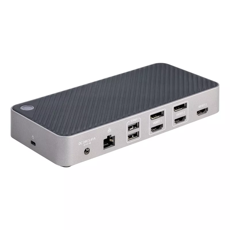 StarTech.com USB-C kolme monitori dokkimisjaam - HDMI/DP kolmekordne 4k USB-C dokk - 5x USB jaotur - GbE - 100W PD - universaalne mitme monitori dokkimisjaam - ühilduv Thunderbolt 3/4-ga