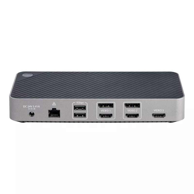 StarTech.com USB-C kolme monitori dokkimisjaam - HDMI/DP kolmekordne 4k USB-C dokk - 5x USB jaotur - GbE - 100W PD - universaalne mitme monitori dokkimisjaam - ühilduv Thunderbolt 3/4-ga