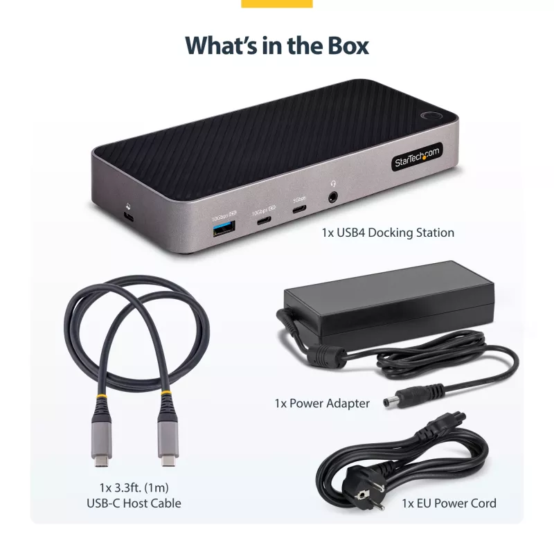 StarTech.com USB-C kolme monitori dokkimisjaam - HDMI/DP kolmekordne 4k USB-C dokk - 5x USB jaotur - GbE - 100W PD - universaalne mitme monitori dokkimisjaam - ühilduv Thunderbolt 3/4-ga
