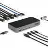 StarTech.com USB-C kolme monitori dokkimisjaam - HDMI/DP kolmekordne 4k USB-C dokk - 5x USB jaotur - GbE - 100W PD - universaalne mitme monitori dokkimisjaam - ühilduv Thunderbolt 3/4-ga