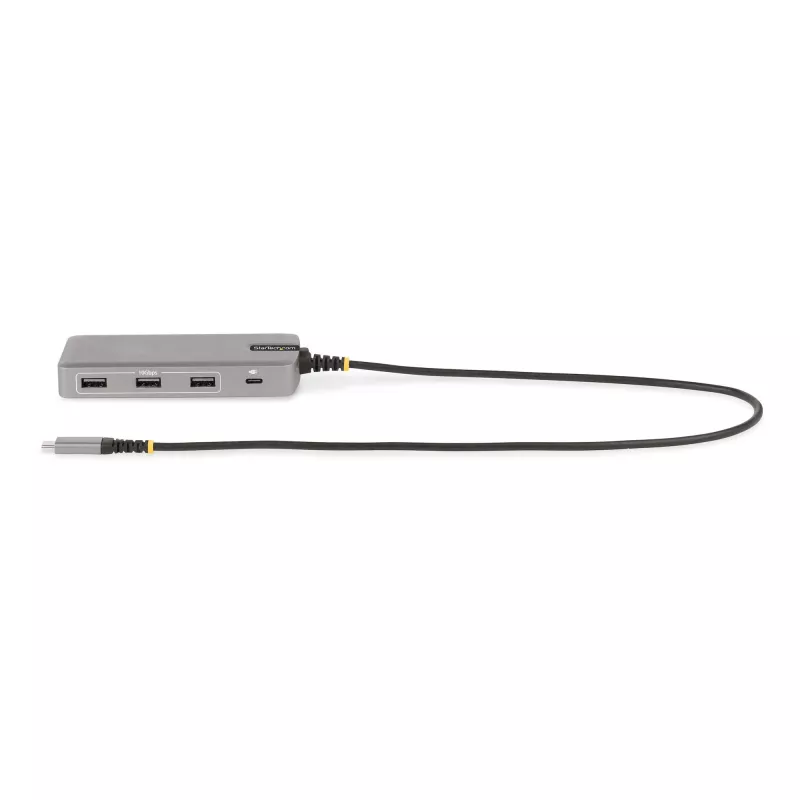 StarTech.com USB-C kolmiku monitori multipordiadapter, kahekordne 4K 60Hz + 4K 30Hz HDMI ja DisplayPort, 3-pordine USB 10Gbps jaotur, 100W PD läbivool, GbE, reisidokk, Windows ja ChromeOS