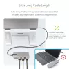 StarTech.com USB-C kolmiku monitori multipordiadapter, kahekordne 4K 60Hz + 4K 30Hz HDMI ja DisplayPort, 3-pordine USB 10Gbps jaotur, 100W PD läbivool, GbE, reisidokk, Windows ja ChromeOS