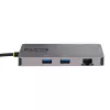 StarTech.com USB C multipordiadapter, kahe HDMI-videoga, 4K 60Hz, 2-pordiline 5Gbps USB-A jaotur, 100W toiteedastuse läbivool/GbE/SD/MicroSD, 12-tolline/30cm kaabel, reisidokk, sülearvuti dokkimisjaam