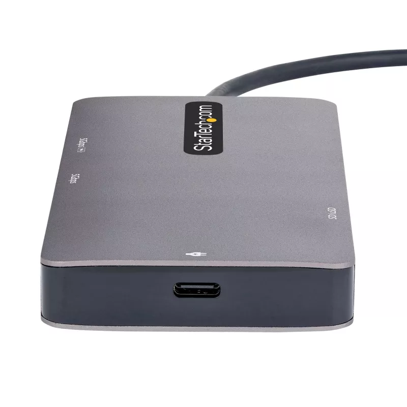 StarTech.com USB C multipordiadapter, kahe HDMI-videoga, 4K 60Hz, 2-pordiline 5Gbps USB-A jaotur, 100W toiteedastuse läbivool/GbE/SD/MicroSD, 12-tolline/30cm kaabel, reisidokk, sülearvuti dokkimisjaam