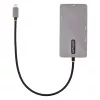 StarTech.com USB C multipordiadapter, kahe HDMI-videoga, 4K 60Hz, 2-pordiline 5Gbps USB-A jaotur, 100W toiteedastuse läbivool/GbE/SD/MicroSD, 12-tolline/30cm kaabel, reisidokk, sülearvuti dokkimisjaam