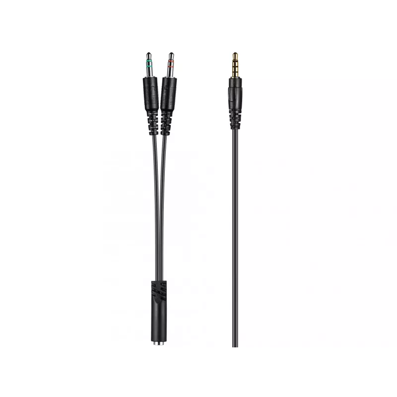 Sandberg MiniJack Chat Peakomplekt, juhtmega, kõned/muusika, 20 - 20000 Hz, 180 g, Peakomplekt, Must